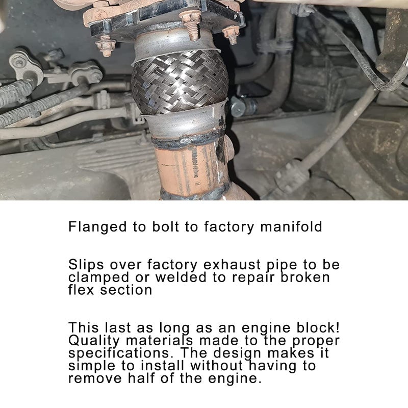 Fekuar Flange Flex Coupling Exhaust Repair Pipe Compatible with Sebring Voyager Caravan Routan Neon - Image 5